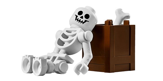 Minifigurine de squelette, victime du Rancor, du set LEGO 75005 Rancor Pit
