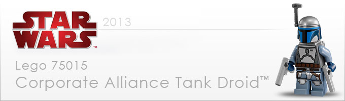 75015 Corporate Alliance Tank Droid - Nouveauté LEGO Star Wars 2013 !