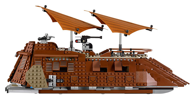La barge LEGO de Jabba le Hutt 75020 - Vue de côté 