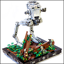 Superbe sc&eacute;nette illustrant la bataille d'Endor !