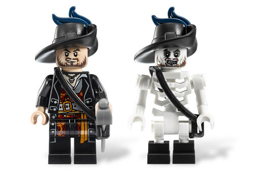 LEGO Pirates des Caraïbes 4181 Isla De la Muerta - Minifigurine Minifigurine LEGO  du capitaine Hector Barbossa