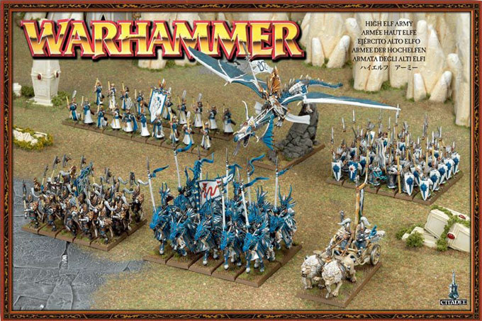 Boîte d'armée Haut Elfe pour Warhammer Battle