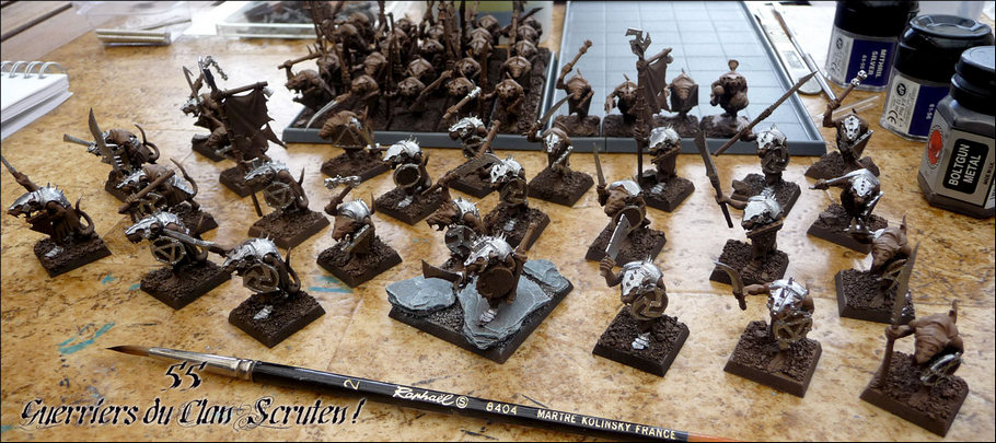 55 Guerriers du Clan Scruten de Marienburg - WIP des m&eacute;taux !