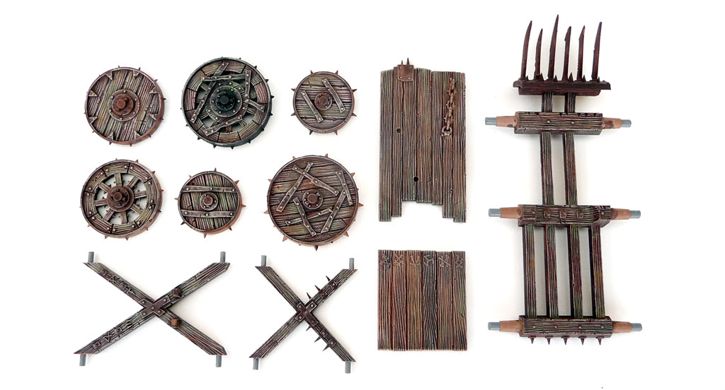 Roues, ch&acirc;ssis, planchers et renforts de la Cloche Hurlante - Vue de dessus