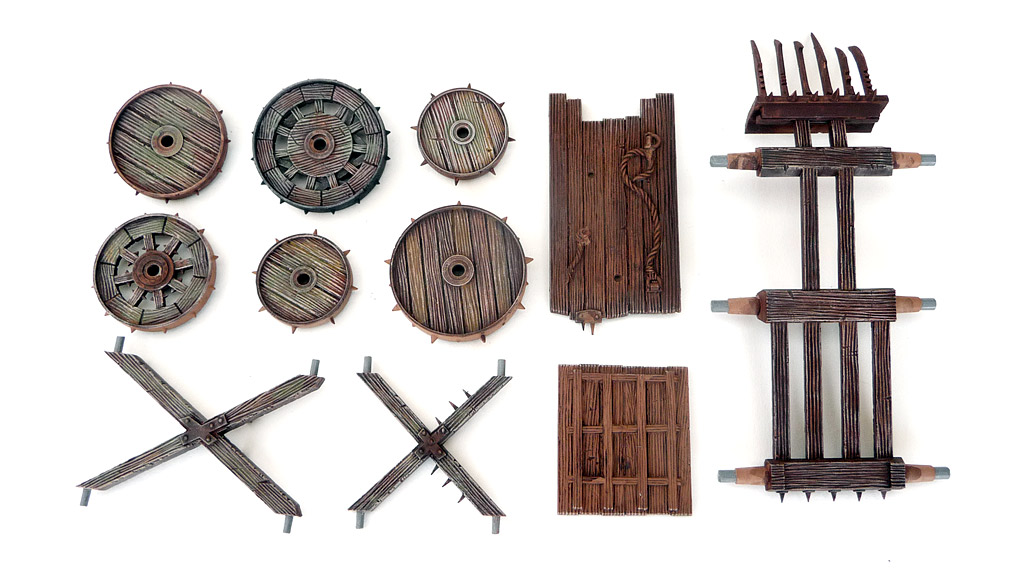 Roues, ch&acirc;ssis, planchers et renforts de la Cloche Hurlante- Vue de dessous
