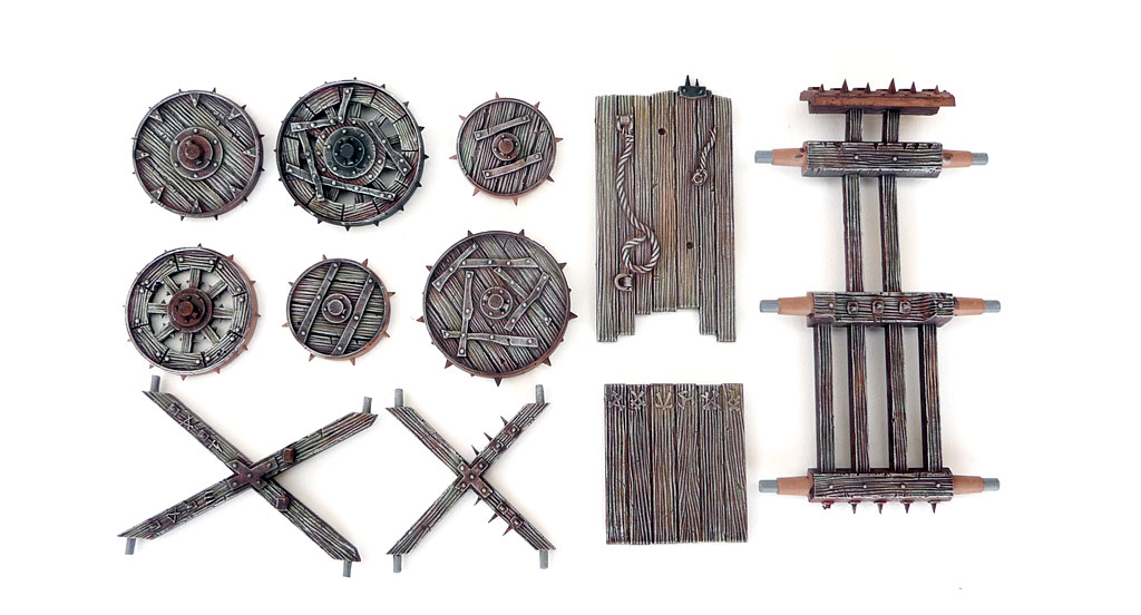 Roues, ch&acirc;ssis, planchers et renforts du Creuset de la Peste - Vue de dessus
