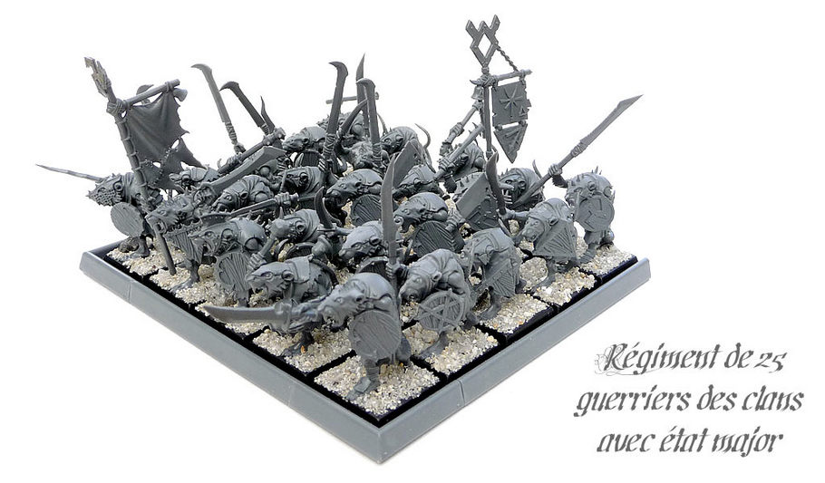 R&eacute;giment de 25 guerriers des clans Skavens - WIP