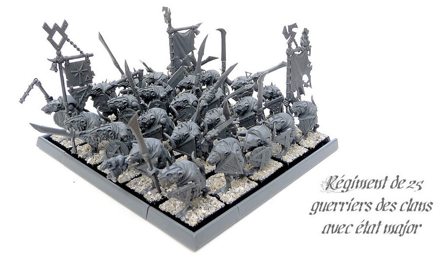 R&eacute;giment de 25 guerriers des clans Skavens - WIP