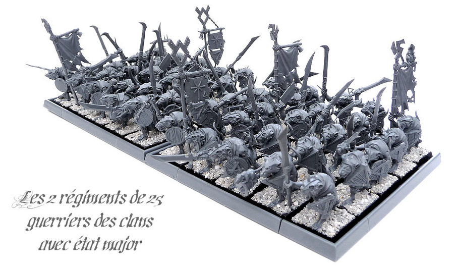 R&eacute;giment de 50 guerriers des clans Skavens - WIP