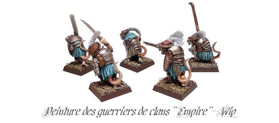 Peinture des guerriers des clans Skavens &laquo; Imp&eacute;riaux &raquo; - WIP