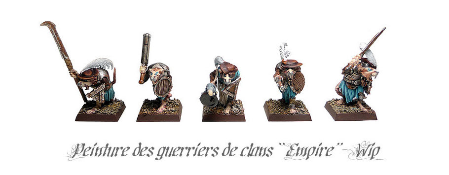 Peinture des guerriers des clans Skavens &laquo; Imp&eacute;riaux &raquo; - WIP