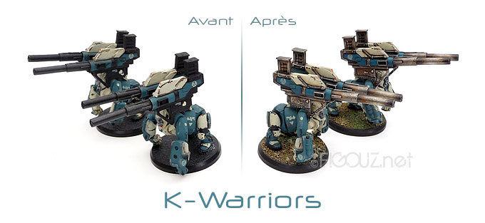 Karmans K-Warriors - Avant & Après peinture et soclage 