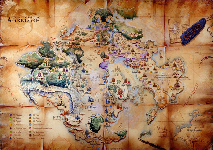 Découvrez la carte du monde d'Aarklash !
