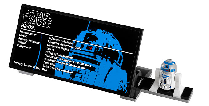 La plaque descriptive du set R2-D2 10225