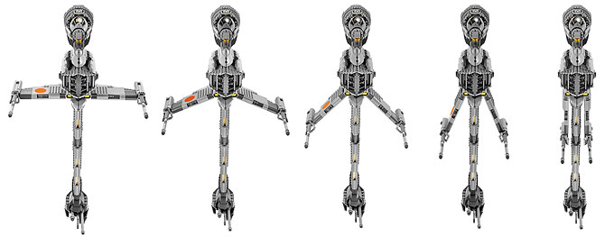 Configurations des ailes du UCS 10227 B-Wing Starfighter