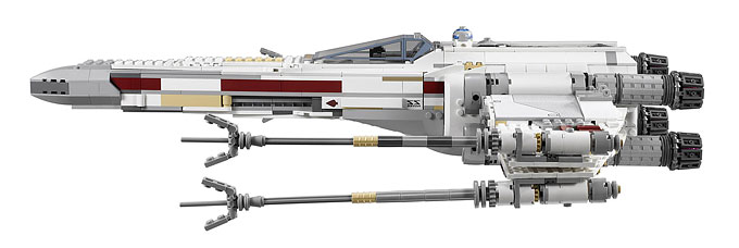 Vue de gauche du X-Wing Starfighter 10240 Ultimate Collector Series