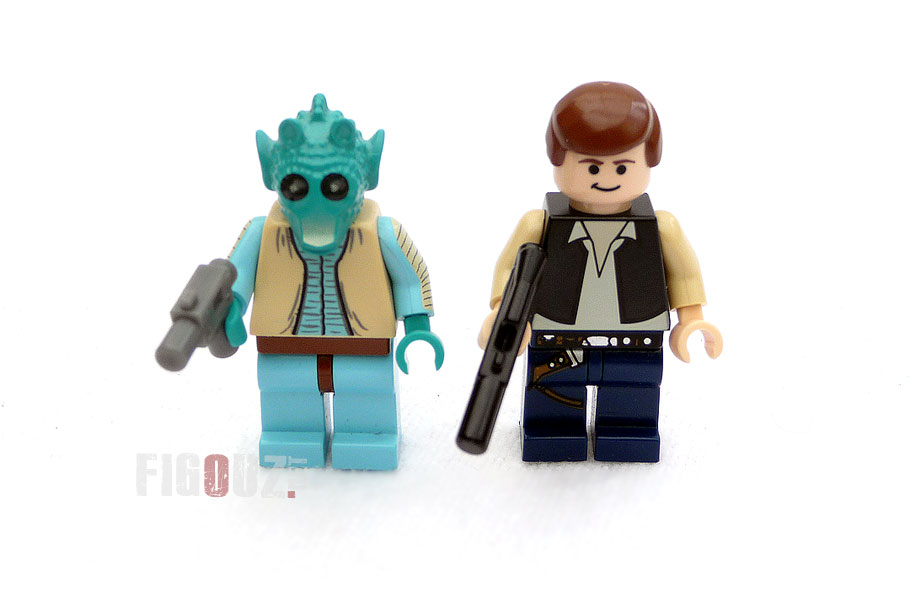 Minifigs de Greedo et Han Solo