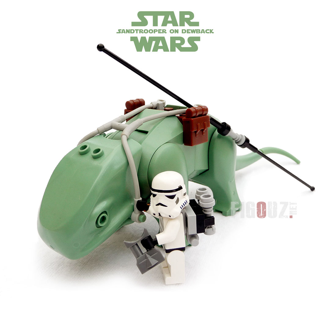 Un Sandtrooper de Tatooine et son Dewback ! Découvrez toutes les photos du LEGO 4501 Mos Eisley Cantina !