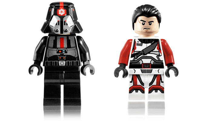 Les minifigurines de Sith Trooper et Republic Trooper des sets 9500 et 9497 de la gamme SWTOR 2012