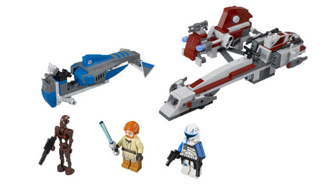 Contenu du set LEGO Star Wars 75012 BARC Speeder with Sidecar