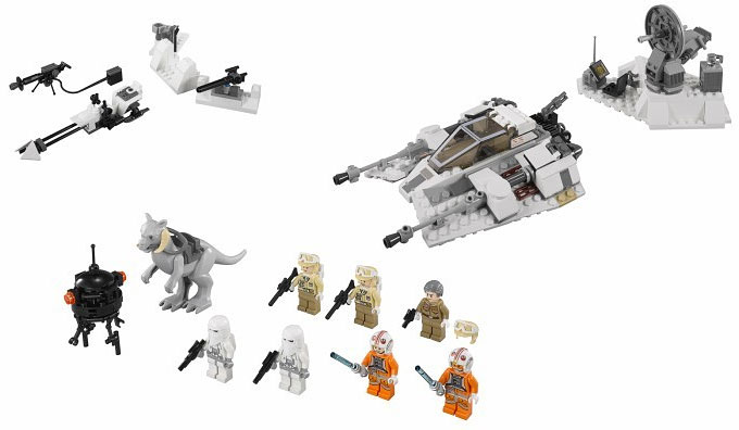 Le contenu du set 75014 Battle of Hoth