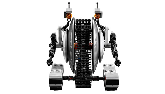 Vue de face du Corporate Alliance Tank Droid du set 75015