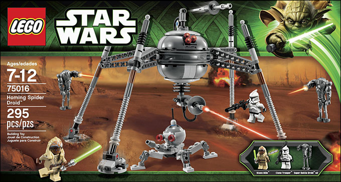 Le visuel de la boîte du set 75016 Homing Spider Droid