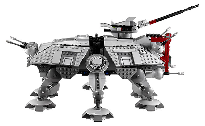 Vue de droite de la cannonière de la République LEGO