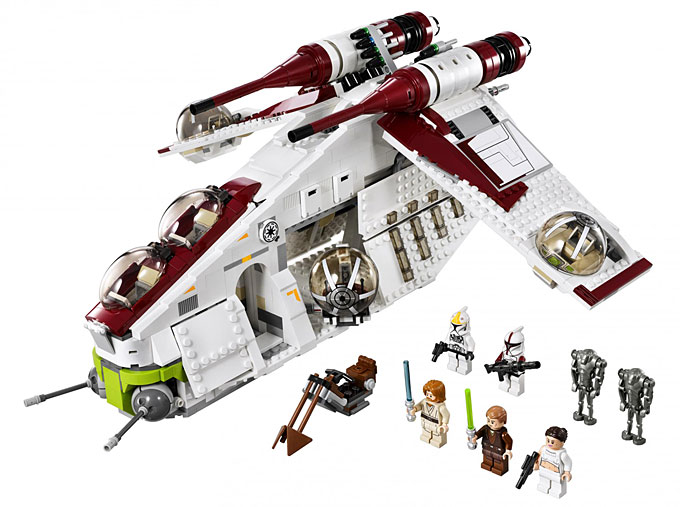 Vue d'ensemble du set 75021 Republic Gunship