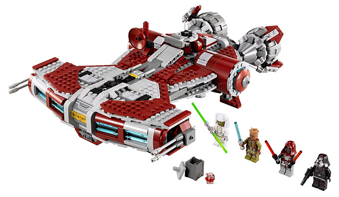 Vue d'ensemble du set LEGO 75025 Jedi Defender Class Cruiser