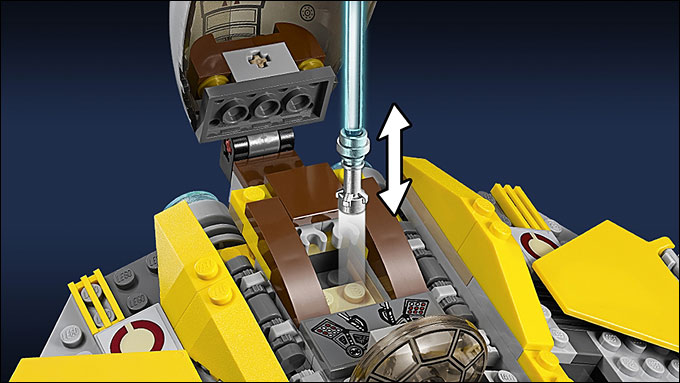 Détails et fonctionnalités du Jedi Interceptor du set 75038