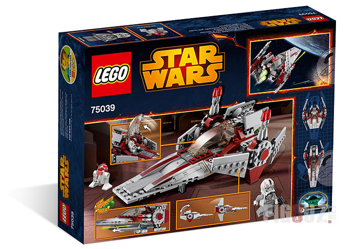 Le dos de la boîte du set 75039 V-Wing Starfighter