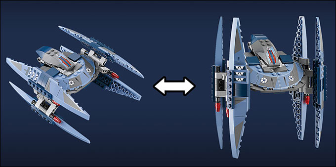 Détails et fonctionnalités du Vulture Droid du set 75041