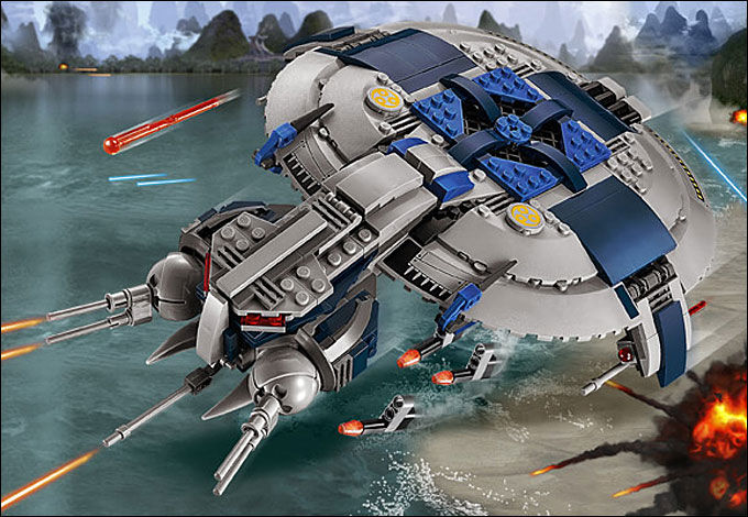 L'illustration de la a boîte du set 75042 Droid Gunship
