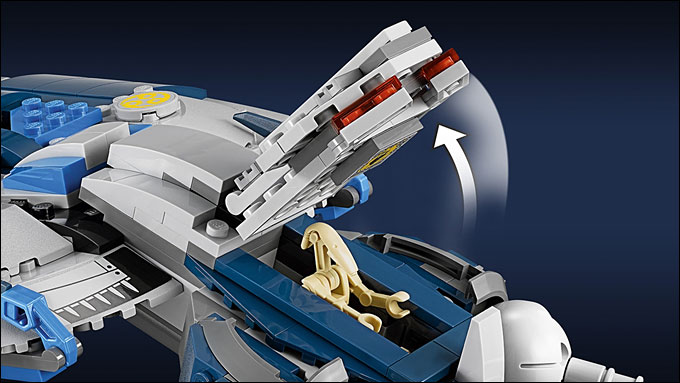 Détails et fonctionnalités du Droid Gunship du set 75042