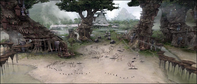 Les forces Wookie et de la République lors de la bataille de Kashyyyk !