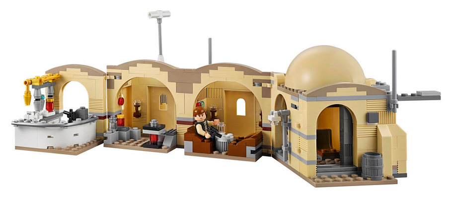 Vue d'ensemble du bâtiment de la Cantina de Mos Eisley