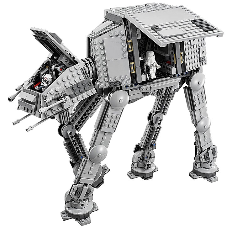 Vue du AT-AT avec son cokpit et sa soute ouvertes