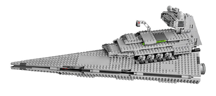 Vue globale de l'Imperial Star Destroyer LEGO