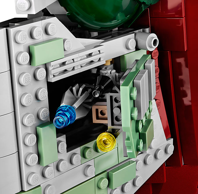Détails de la trappe d'armement gauche du Slave 1 Ultimate Collector Series LEGO