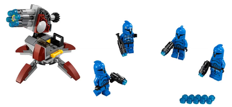 Le contenu du set 75088 Senate Commando Troopers