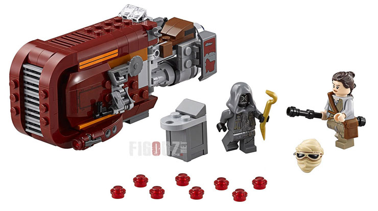 Le contenu du set 75099 Rey's Speeder