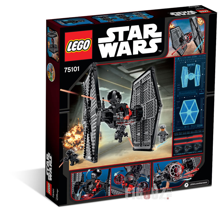 Le dos de la boîte du set 75101 First Order Special Forces TIE Fighter