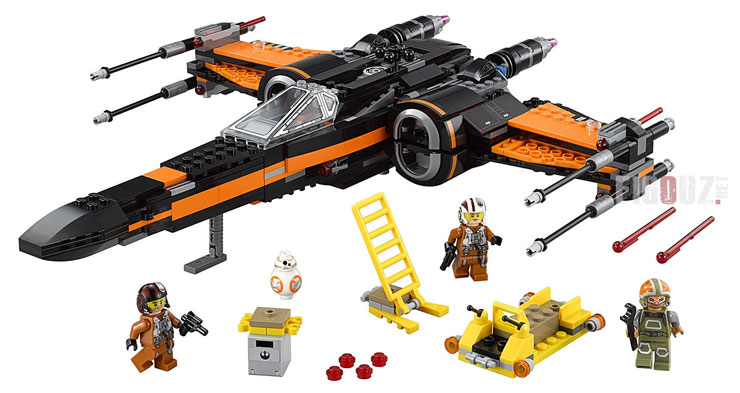 Le contenu du set 75102 Poe's X-Wing Fighter