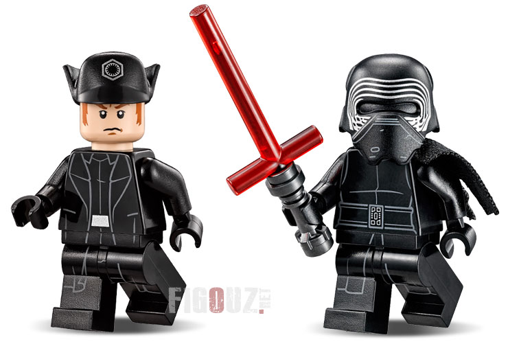 Les minifigurines de Kylo Ren et du général Hux du set 75104