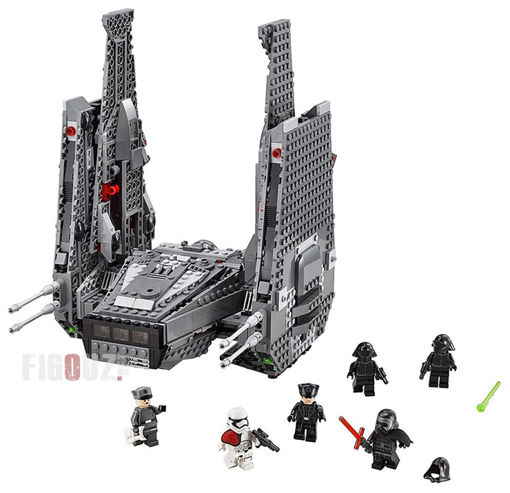 Le contenu du set 75104 Kylo Ren's Command Shuttle