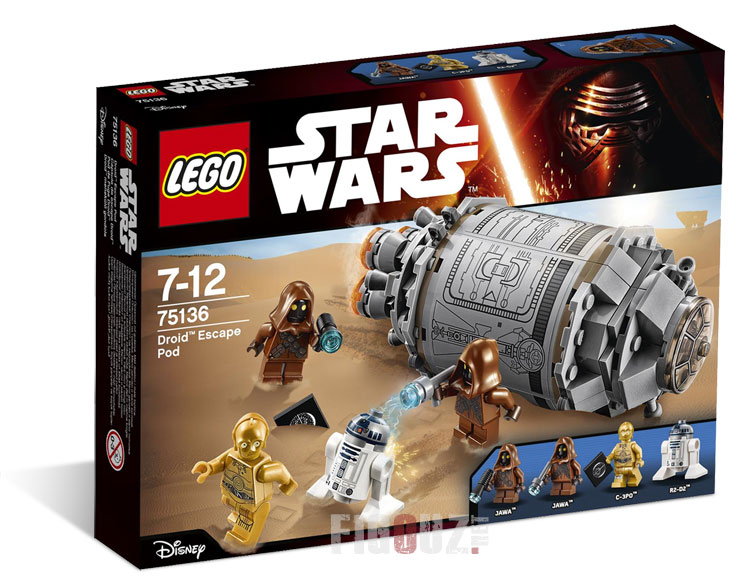 Boîte du 75136 Droid Escape Pod - Set LEGO Star Wars Saga Originale