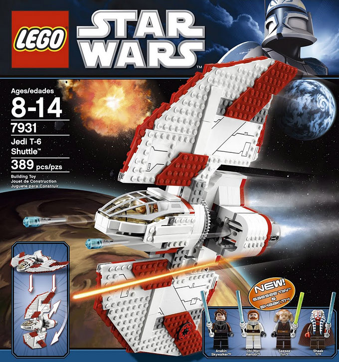 Le visuel de la Boîte du set 7931 T-6 Jedi Shuttle