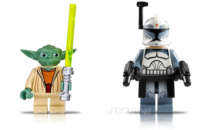 Les minifigurines de Yoda & du Commander Wolffe - LEGO 7964 Republic Frigate