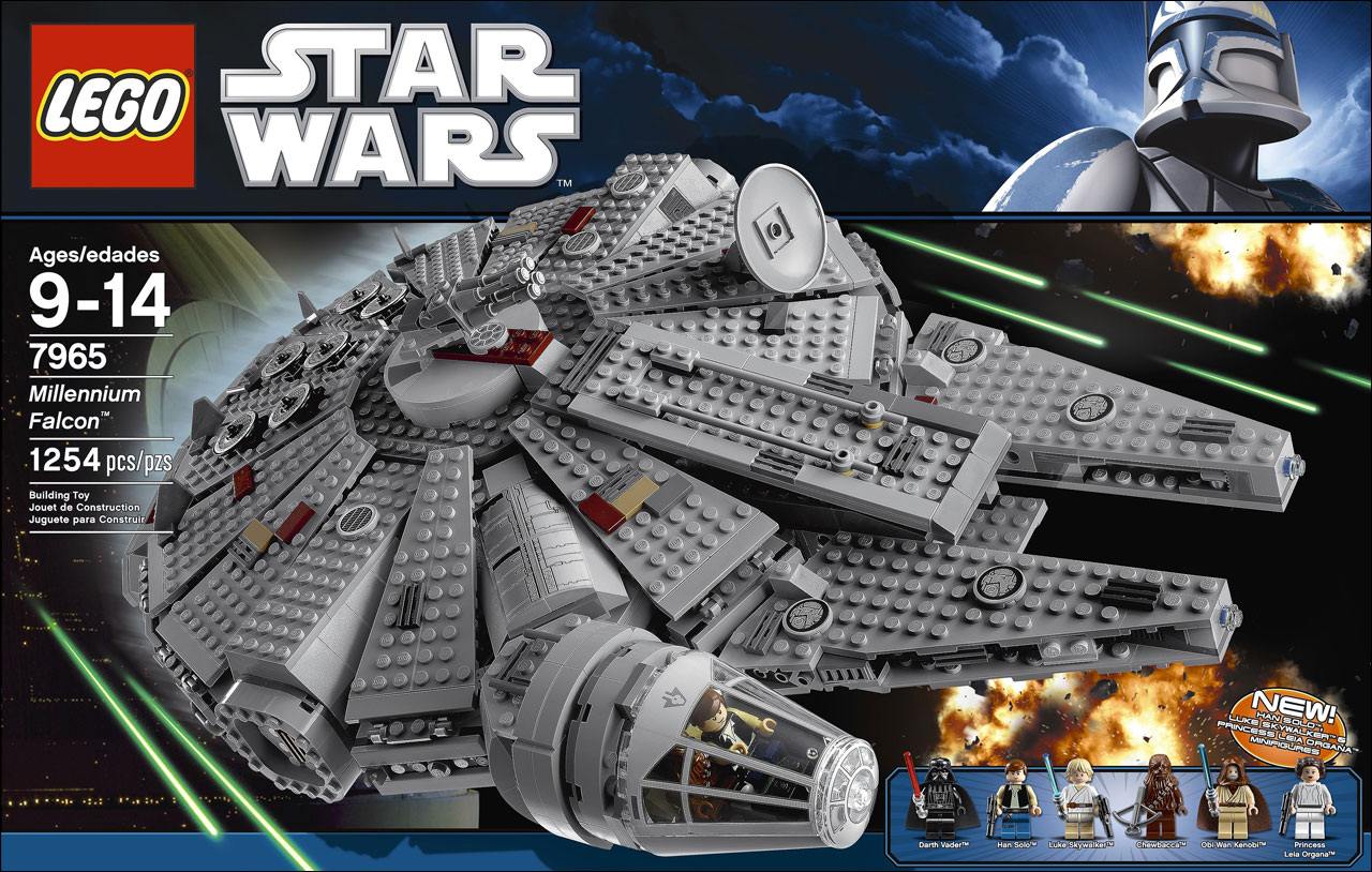 vaisseau lego star wars faucon millenium